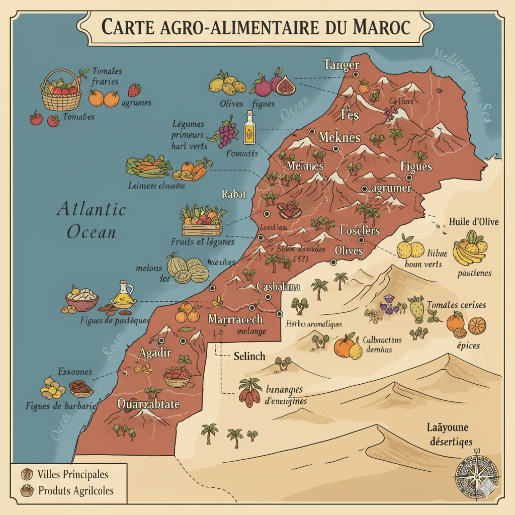 Carte Agro-alimentaire du Maroc